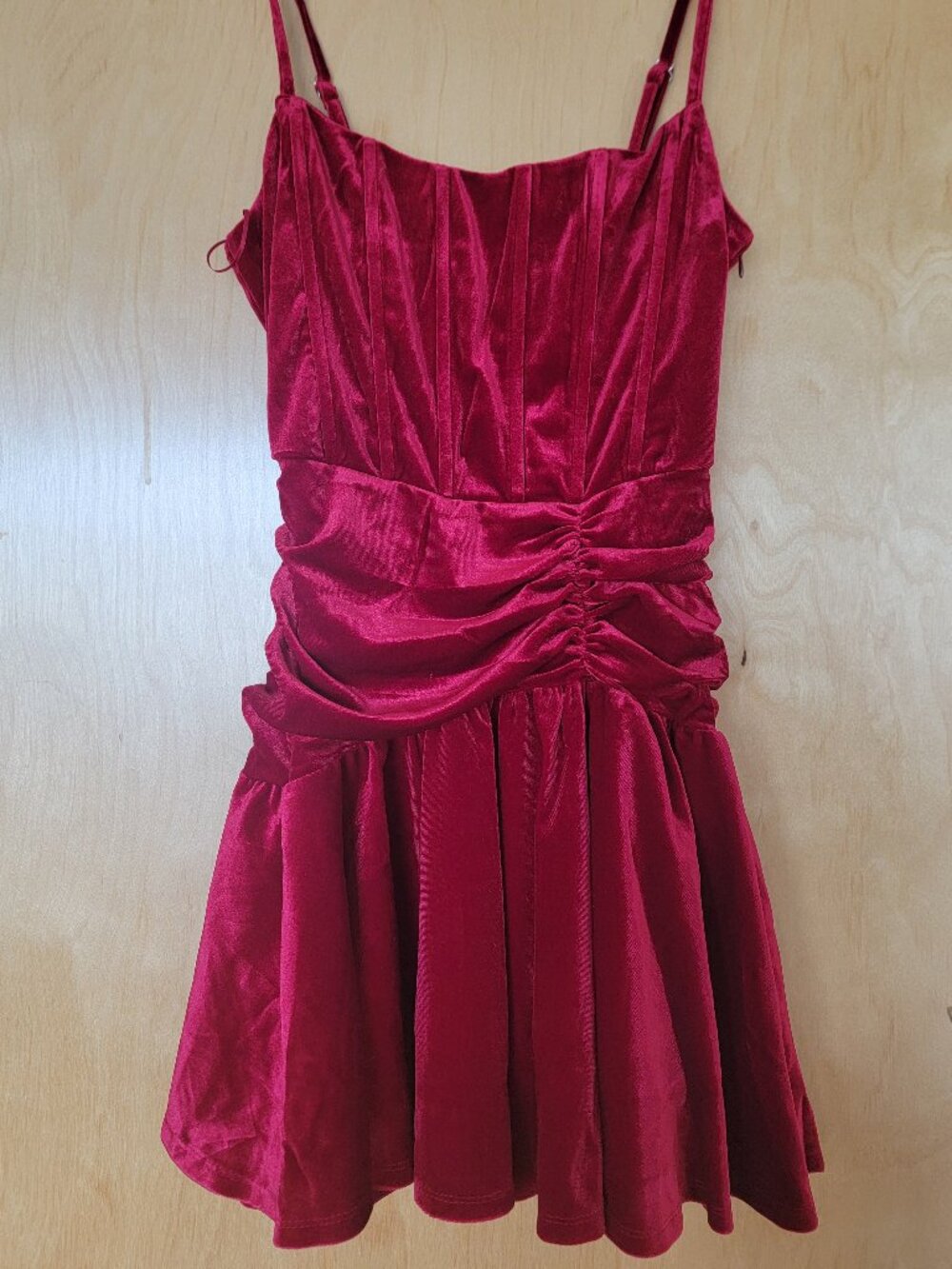 Iris Red Velvet Dress Size M NWT